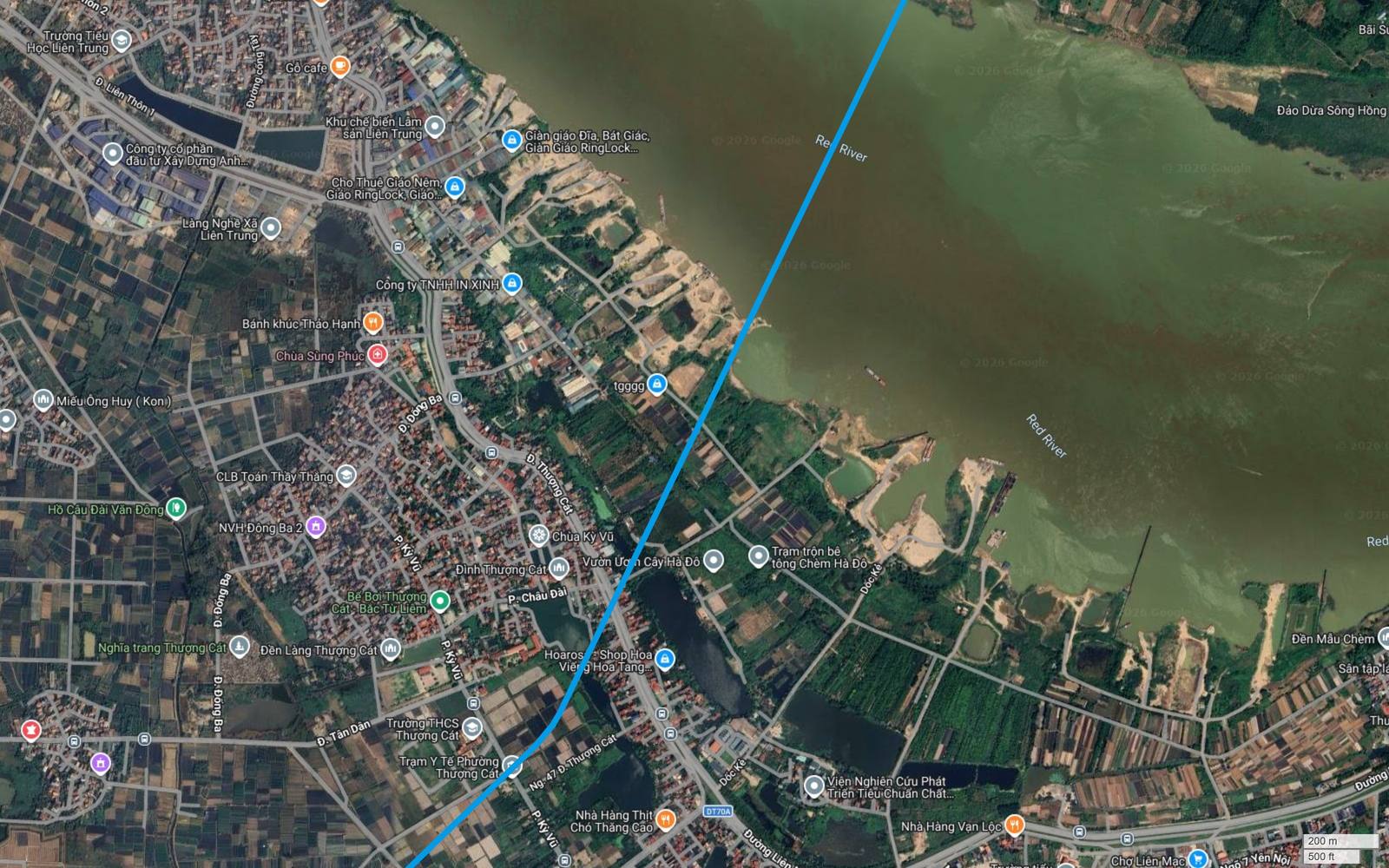 Địa bàn Thượng Cát thuộc Bắc Từ Liêm, tuyến metro số 15 Hà Nội tiếp đất giữa Chùa Kỳ Vũ, Đình Thượng Cát và khu vườn ươm cây Hà Đô